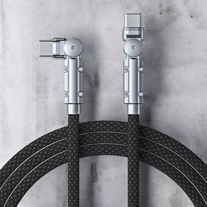 100W Swiveling USB-C Woven Charge Cable (Lifetime Warranty—US Only)