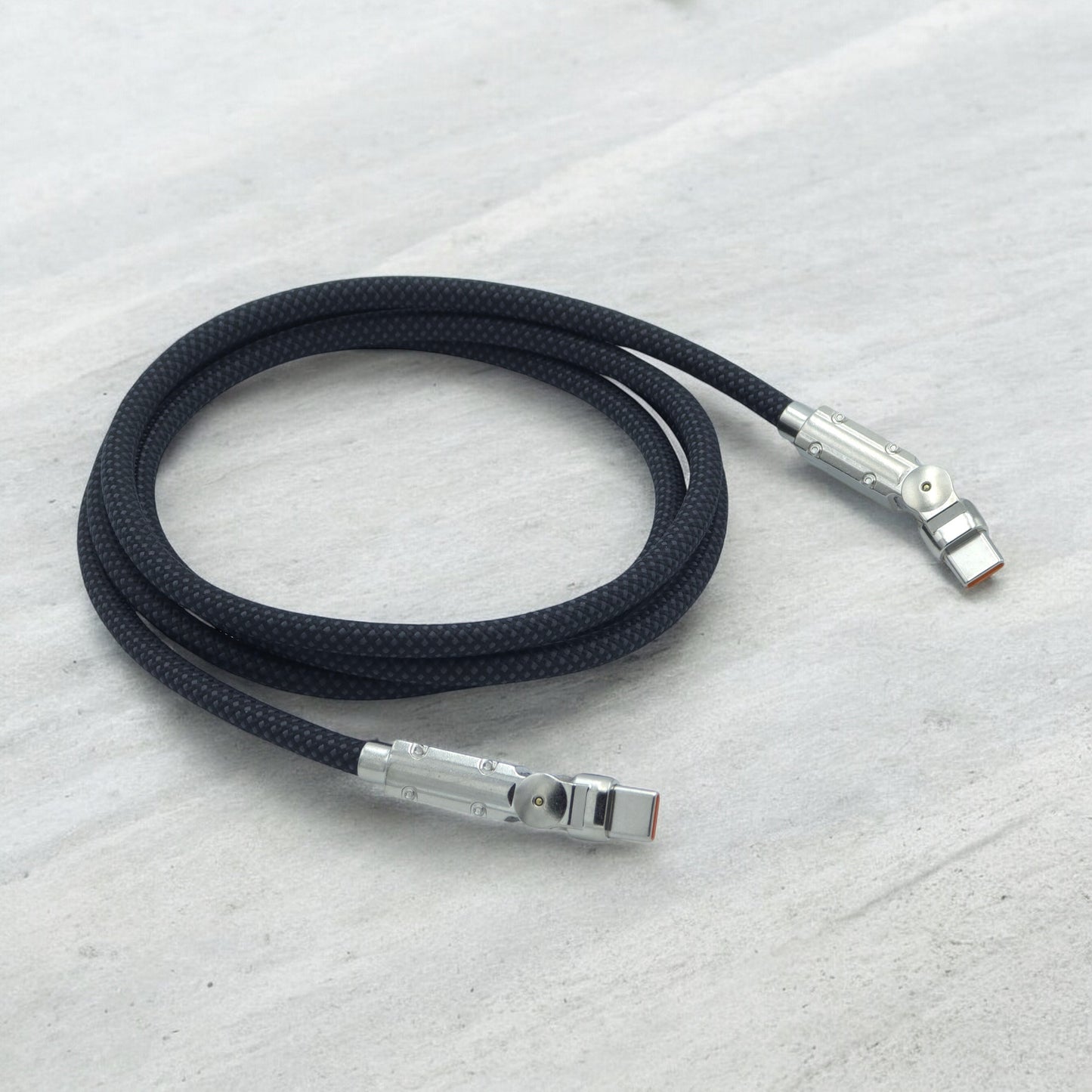 100W Swiveling USB-C Woven Charge Cable (Lifetime Warranty—US Only)