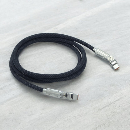 100W Swiveling USB-C Woven Charge Cable (Lifetime Warranty—US Only)