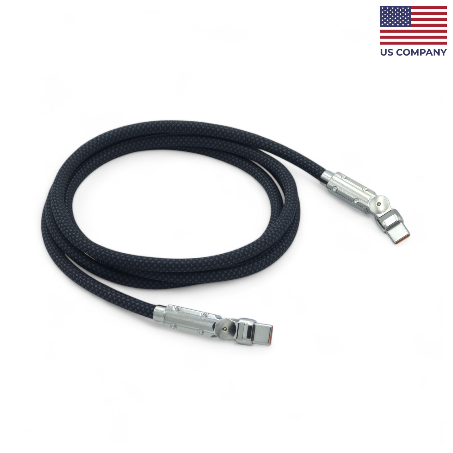 100W Swiveling USB-C Woven Charge Cable (Lifetime Warranty—US Only)